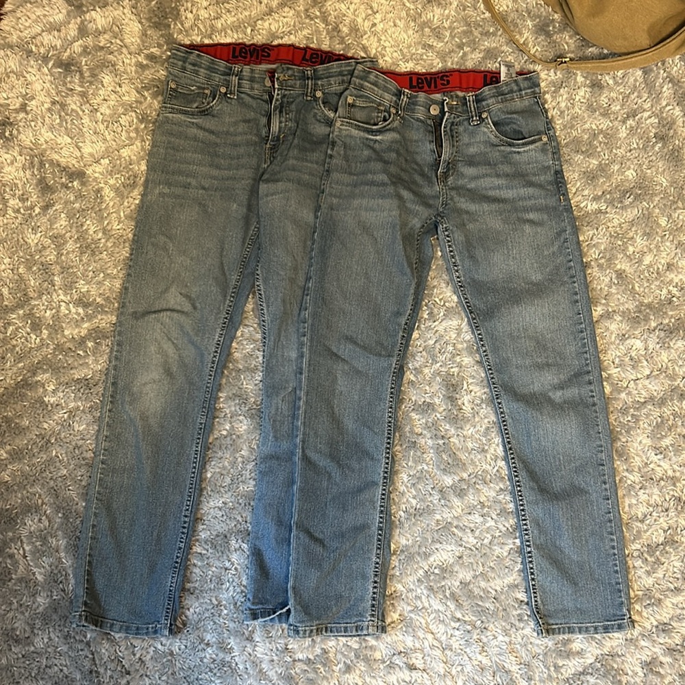 Boys 14 Levi’s in great shape! Two pairs!!! Light blue - Only worn couple times